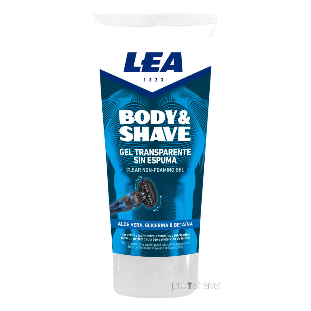 Se LEA Body & Shave Clear Non-Foaming Shave Gel, 175 ml. hos Proshave